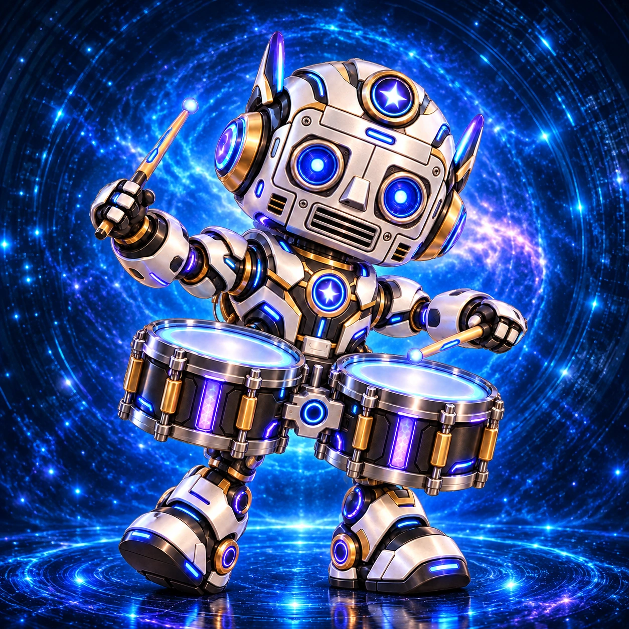 Drummy, the cosmic robotic drummer
